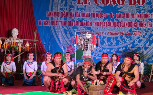 Hai loại hình văn hóa của người Cor trở thành Di sản Văn hóa phi vật thể quốc gia