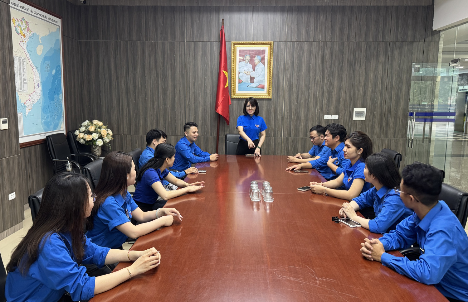 Quang cảnh cuộc họp sơ kết công tác đoàn 6 tháng đầu năm và triển khai các nhiệm vụ trọng tâm sắp tới